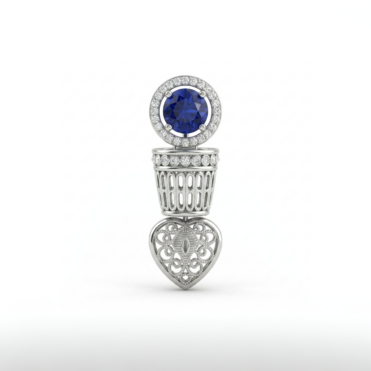 Blue Stone Brooch