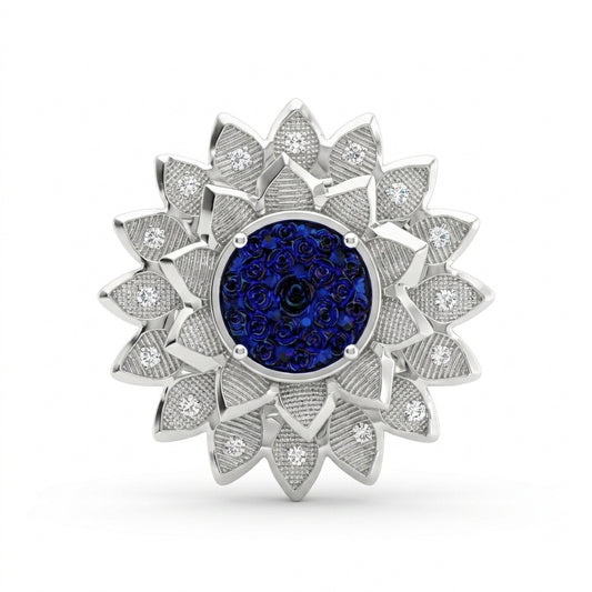 Floral Enamel Brooch
