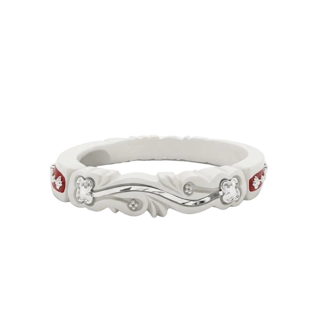 Floral Pola Motif Sankha Bangle