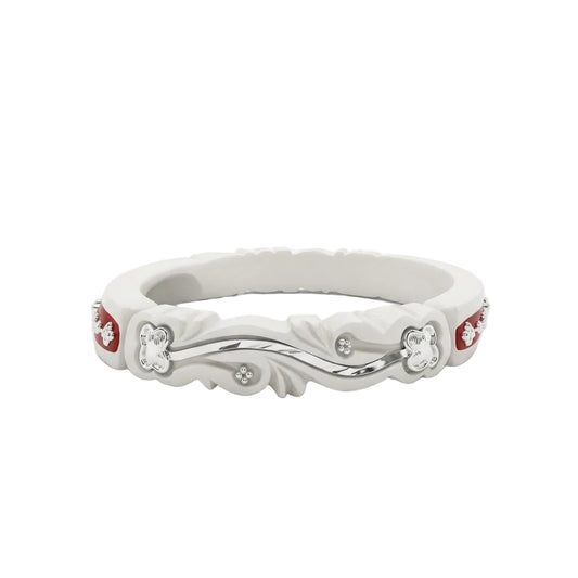 Floral Pola Motif Sankha Bangle