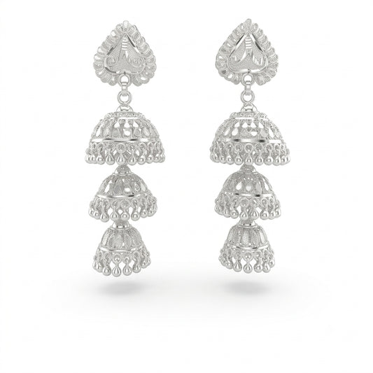 3 Layer Jhumka Earrings