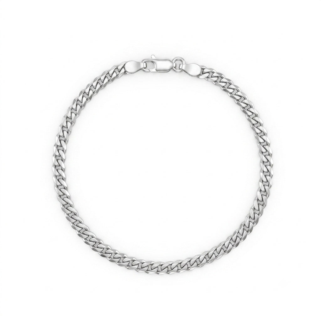 Sleek Cuban Link Curb Chain Wristlet For Men