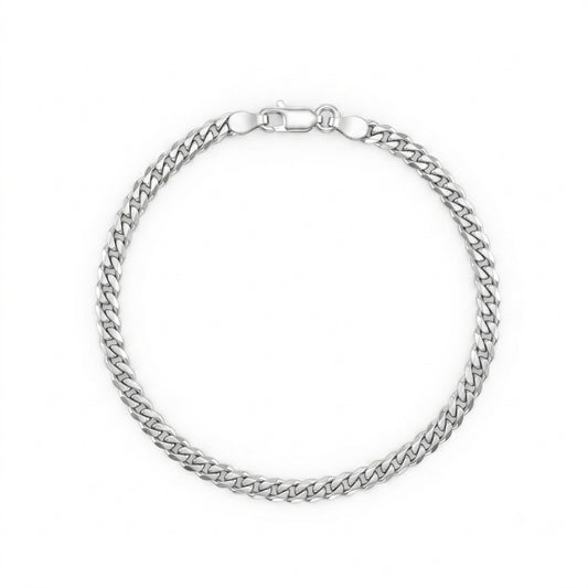 Sleek Cuban Link Curb Chain Wristlet For Men
