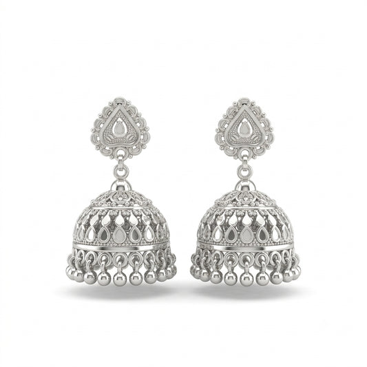 Teardrop Bell Jhumka Earrings