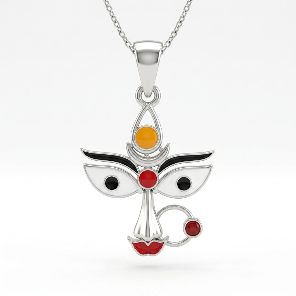 Durga Meenakari Pendant