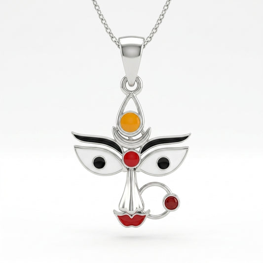 Durga Meenakari Pendant