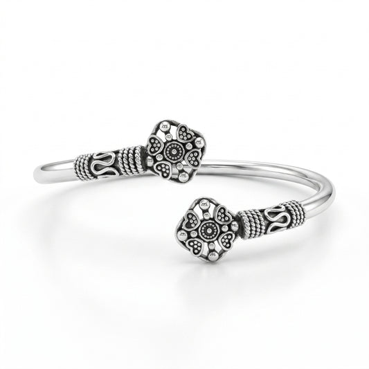 Oxidised Floral Bracelet