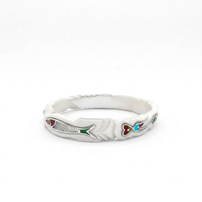 Peacock Fish Meenakari Sankha Bangle
