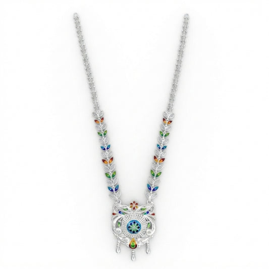 Floral Leaf Meenakari Sitahar
