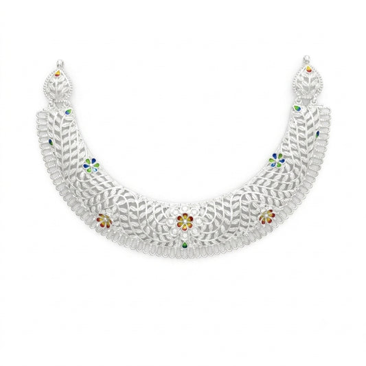 Floral Leaf Filigree Chatai Necklace