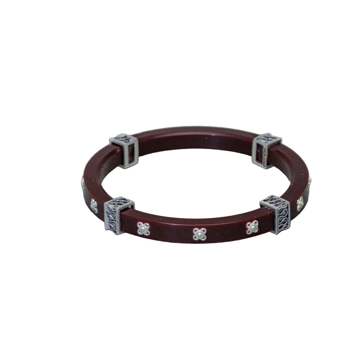 Oxidised Square Joint Pola Bangle