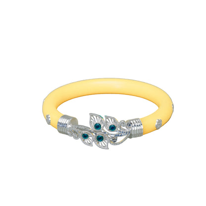 Peacock Feather Plume Mukh Pola Bangle