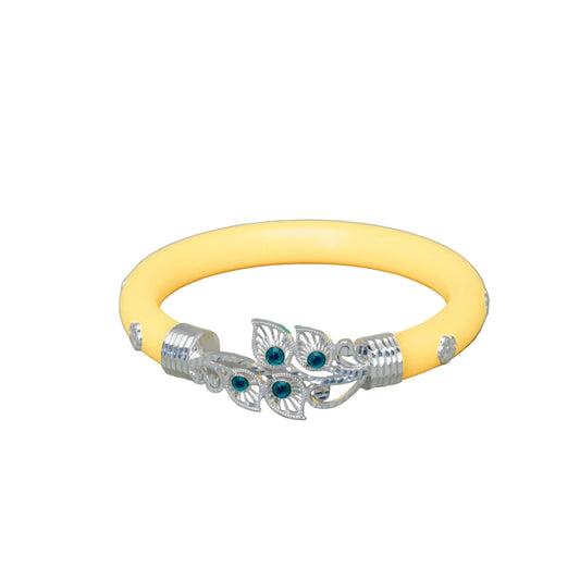 Peacock Feather Plume Mukh Pola Bangle