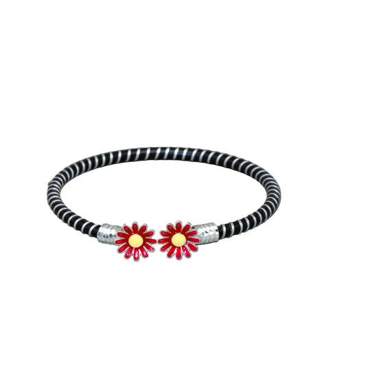 Twin Flower Meenakari Spiral Mukh Noa Bangle