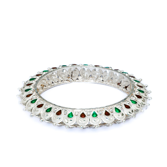 Green Maroon Meenakari Kankan Bangle