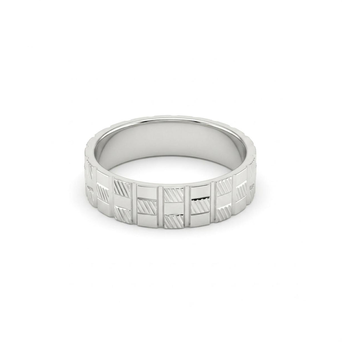 Textured Block Band Thumb Ring