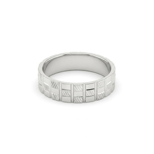 Textured Block Band Thumb Ring