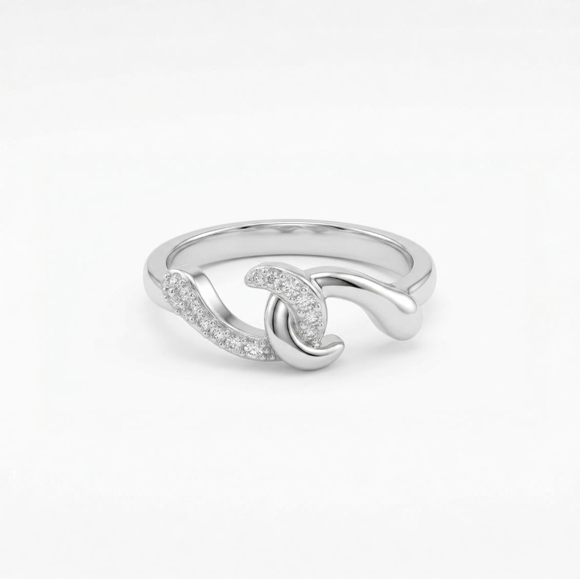 Zircon Studded Interwoven Bypass-Linked
