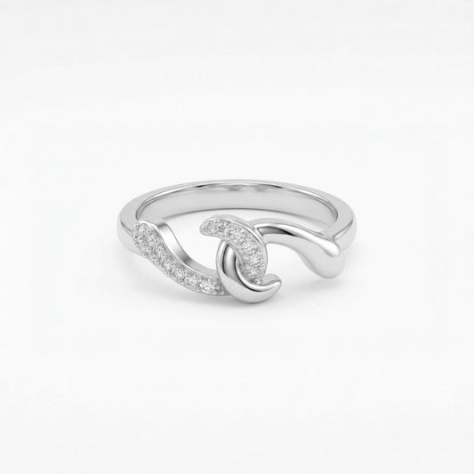 Zircon Studded Interwoven Bypass-Linked