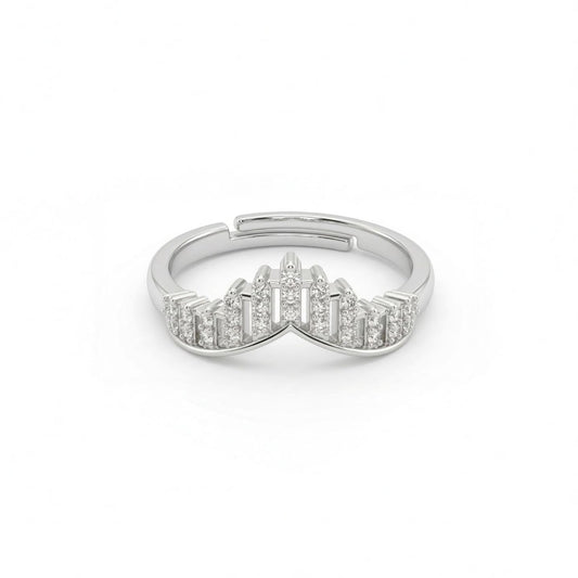 Zircon Studded Crown Vanki Ring