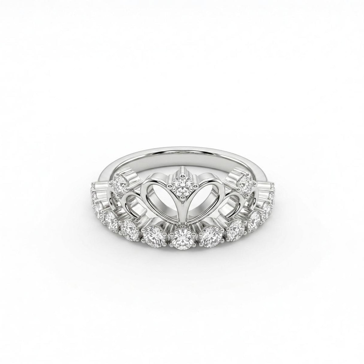 Zircon Studded Crown Ring
